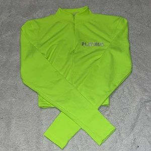 Dolls Kill Neon Green Long Sleeve Top